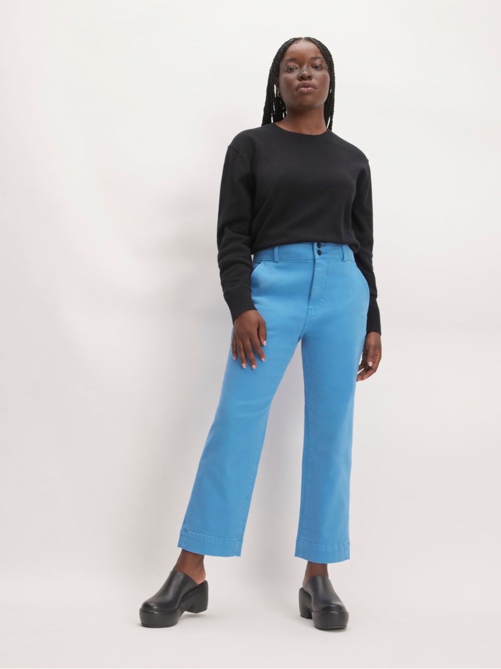 EverCotton High Waist Straight Leg Ankle Pant Heritage Blue 8lane Organic
